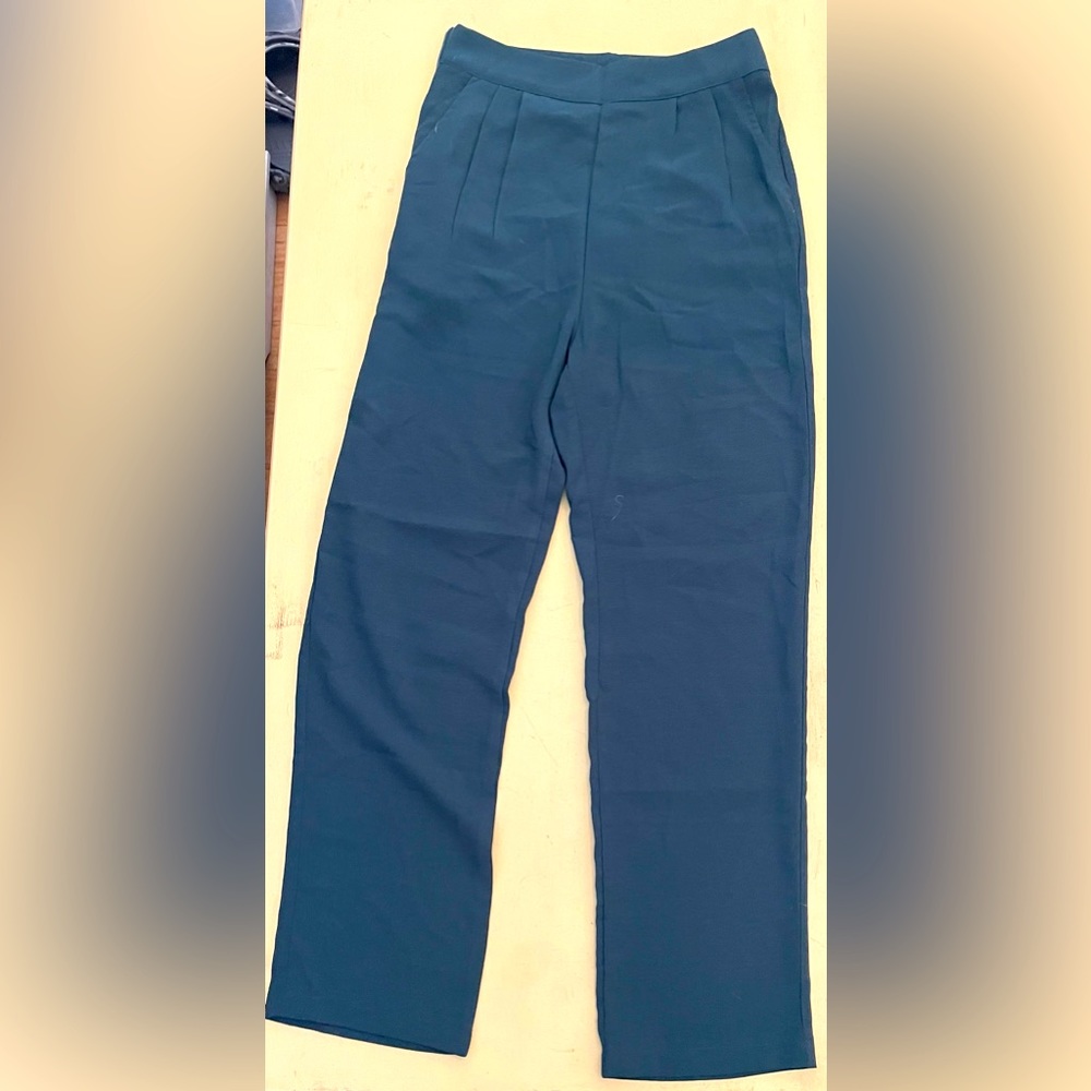 Wide Leg Dark Green Trousers